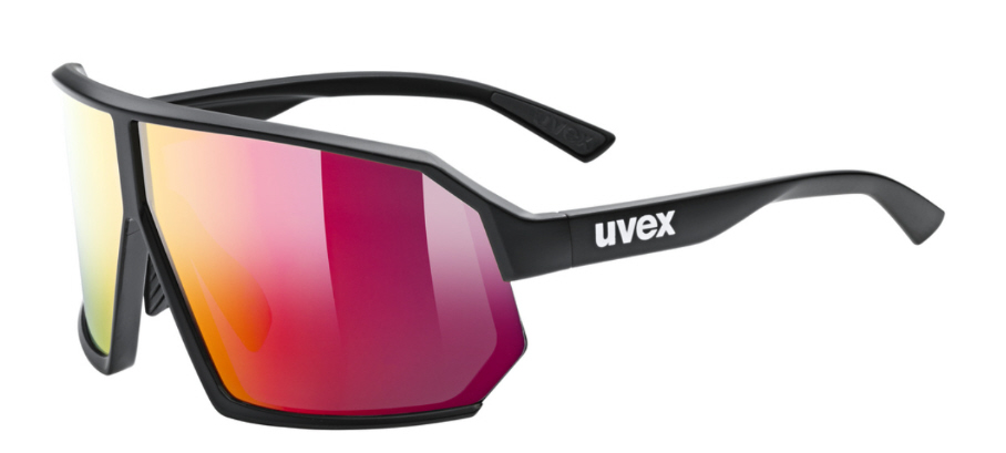 Gafas de ciclismo Uvex Sportstyle 237, gafas de sol, negro y rojo