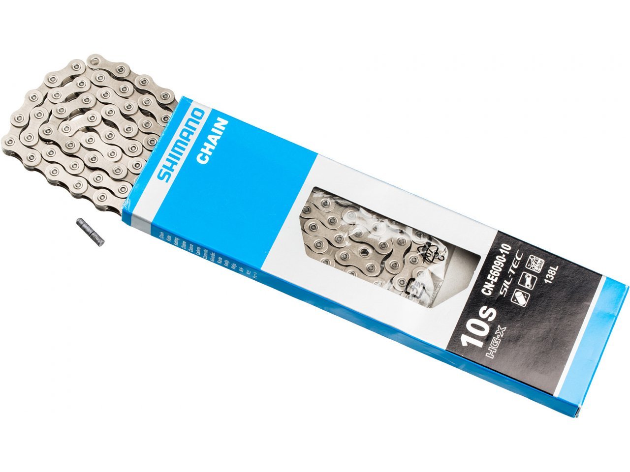 Cadena Shimano CN-E6090-10, 10 velocidades, 138 eslabones