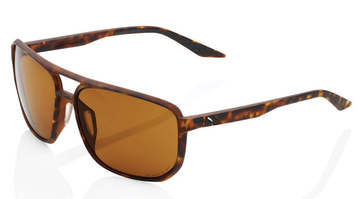 100 % Konnor Aviator cuadrado - Lentes Peakpolar Soft Tact Havana