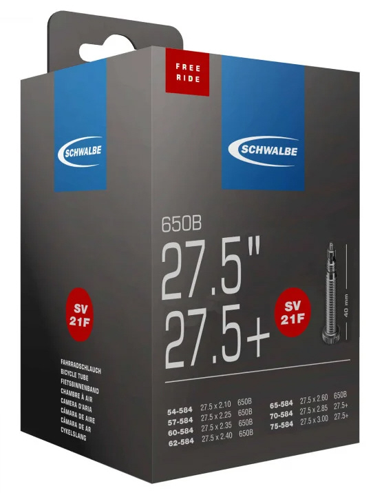 Cámara Schwalbe  27,5" / 27,5"+ SV 21F Freeride
