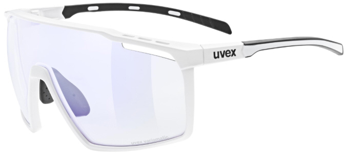Gafas deportivas UVEX mtn perform V, blanco mate / azul litemirror 
