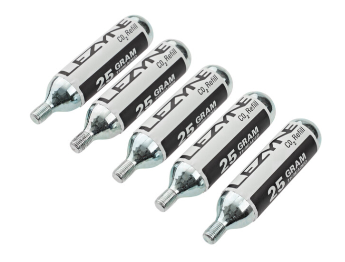 Lezyne CO2 - Cartucho de recambio roscado de 25 g - 5 unidades